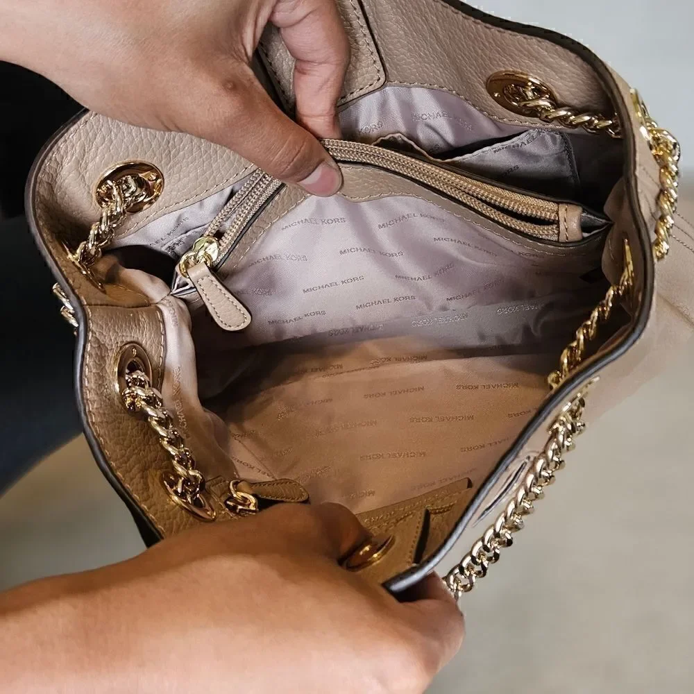 Michael Kors Light Brown Chain Shoulder Bag
